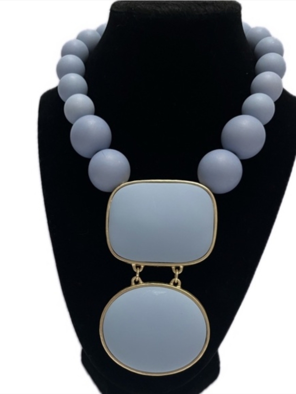 💙▪️Piper K ▪️beautiful  Baby Blue Beaded chunky 16in necklace